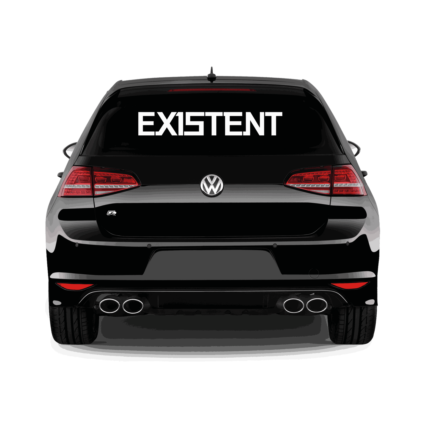 LOGO Autoaufkleber | Weiß | Groß
